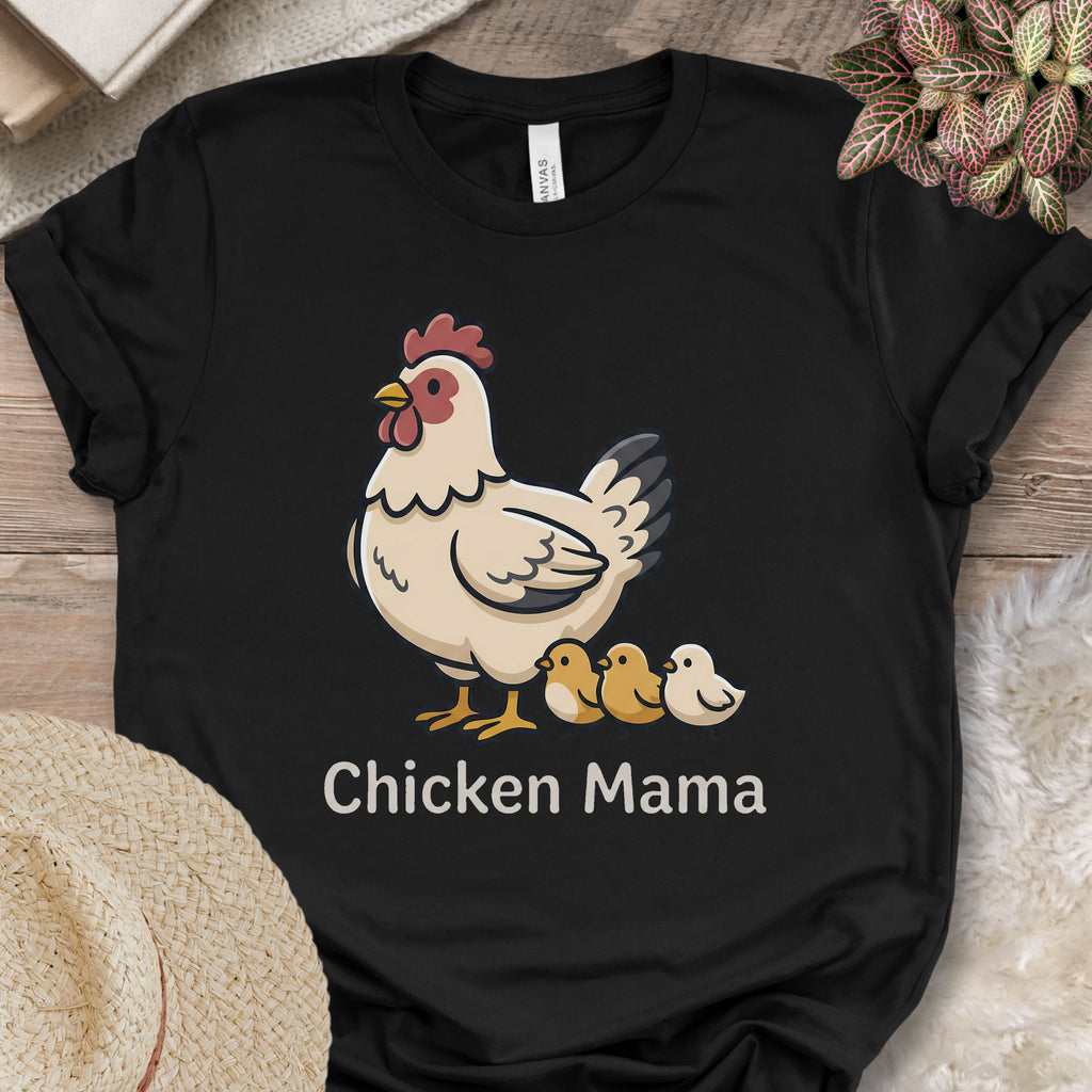 Chicken Mama Farm Illustration T-Shirt