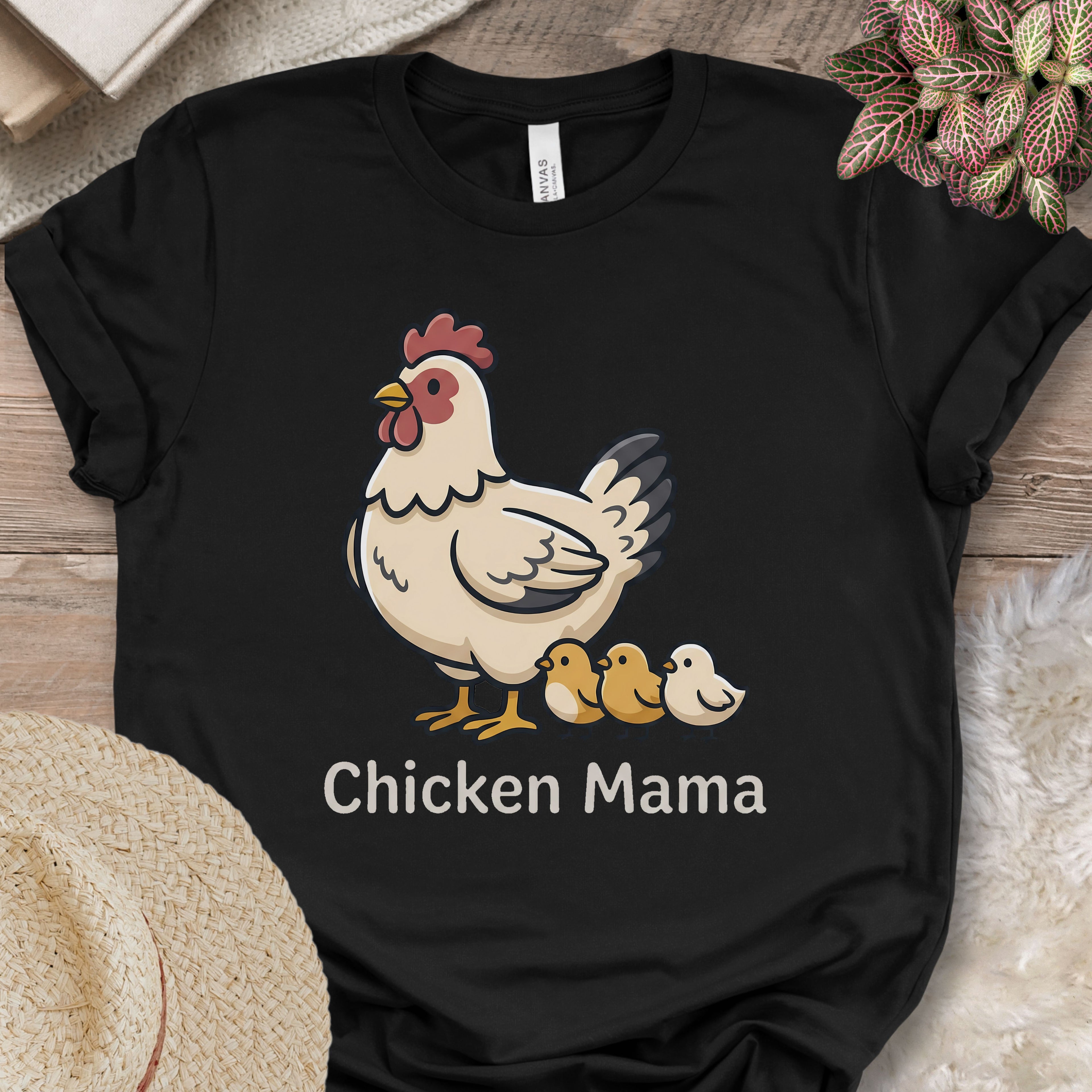 Chicken Mama Farm Illustration T-Shirt