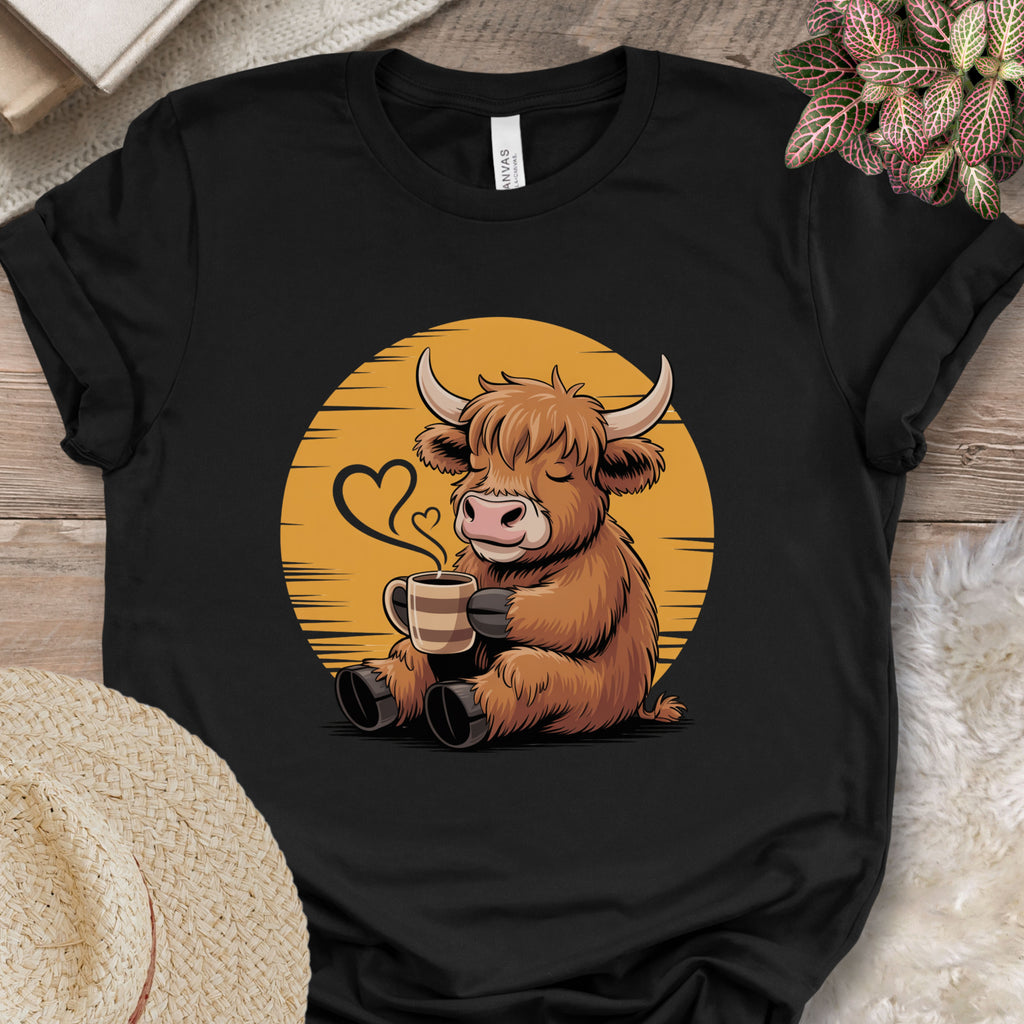 Highland Cow Coffee Tee
