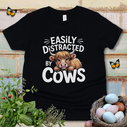 Funny Highland Cow Kids T-Shirt for Cow-Loving Boys & Girls