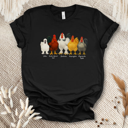 Rooster Roster Chicken T-Shirt