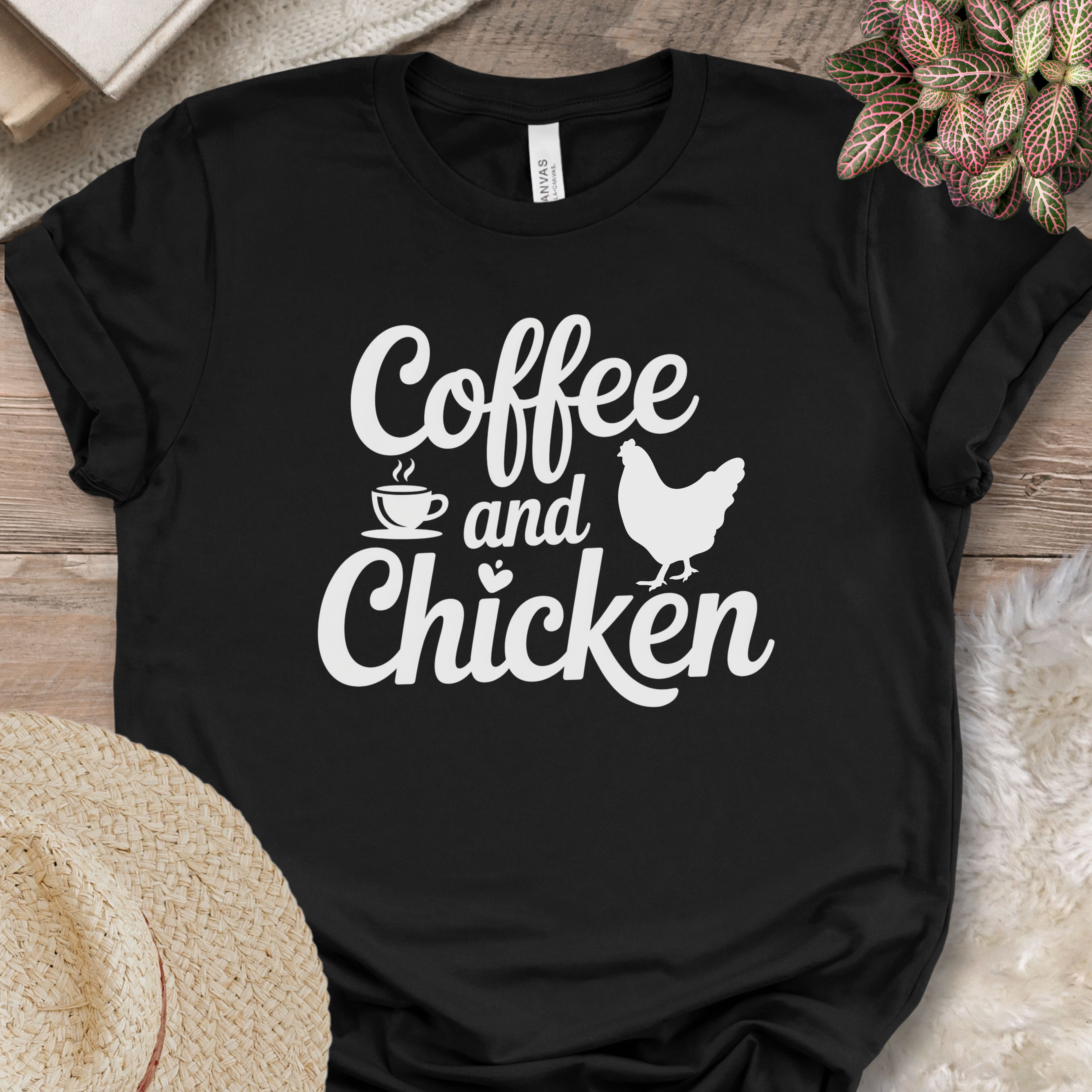 Caffeine and Chickens Tee