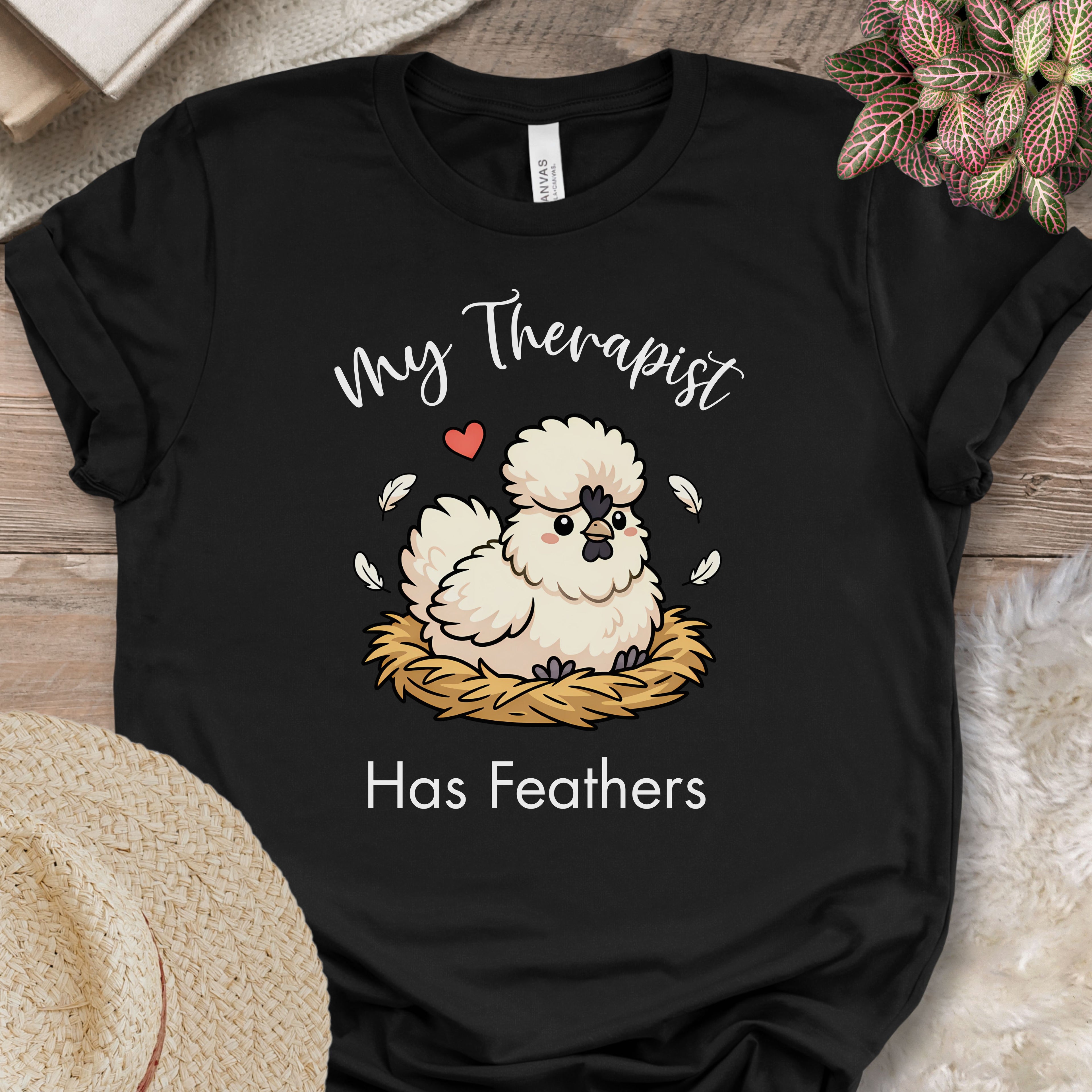 Feathered Therapist Chicken Tee