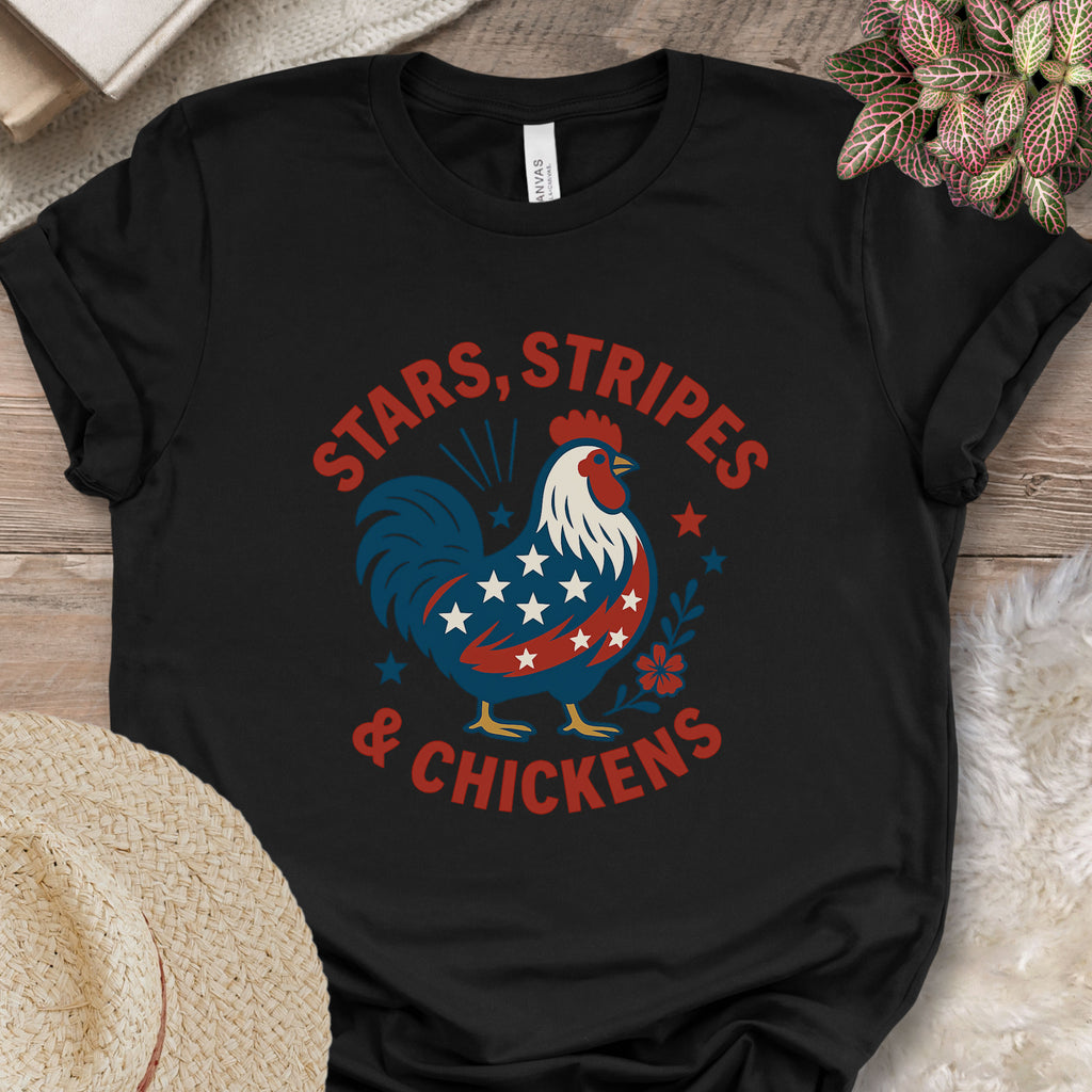 Stars Stripes Chickens Shirt