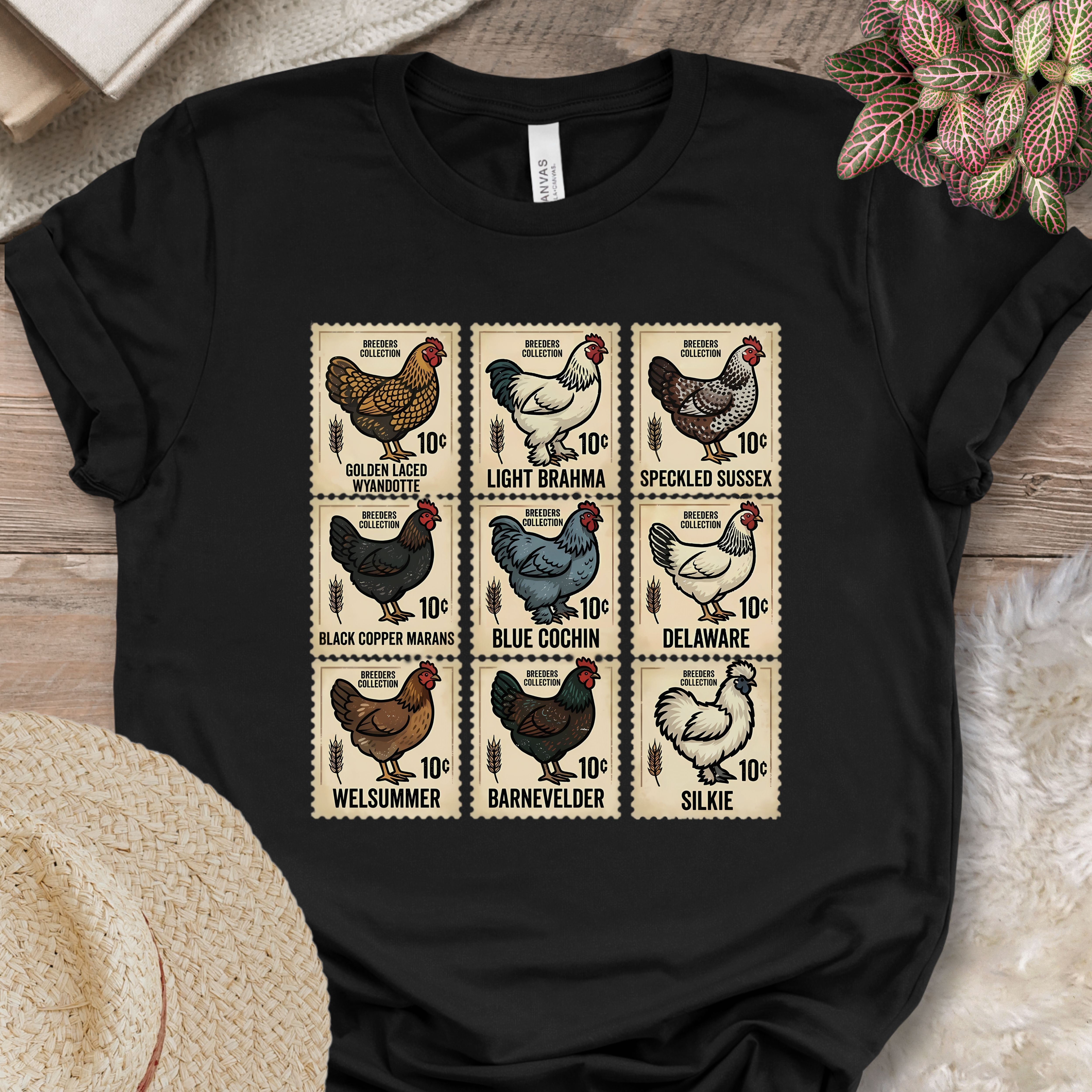 Vintage Chicken Breed Stamps T-Shirt – Farm Fauna Co