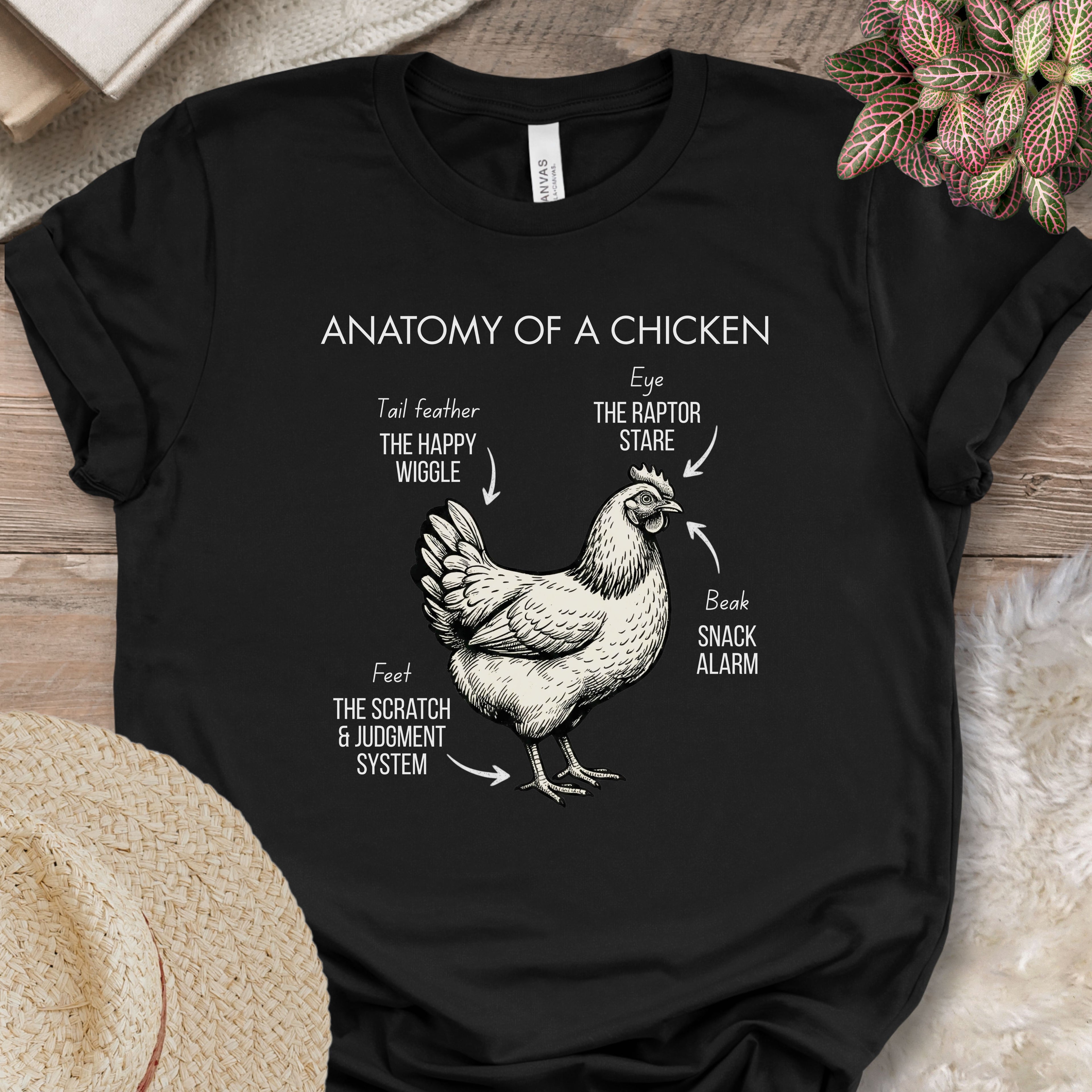 Chicken Anatomy Diagram T-Shirt