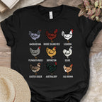 Chicken Breeds Lineup T-Shirt