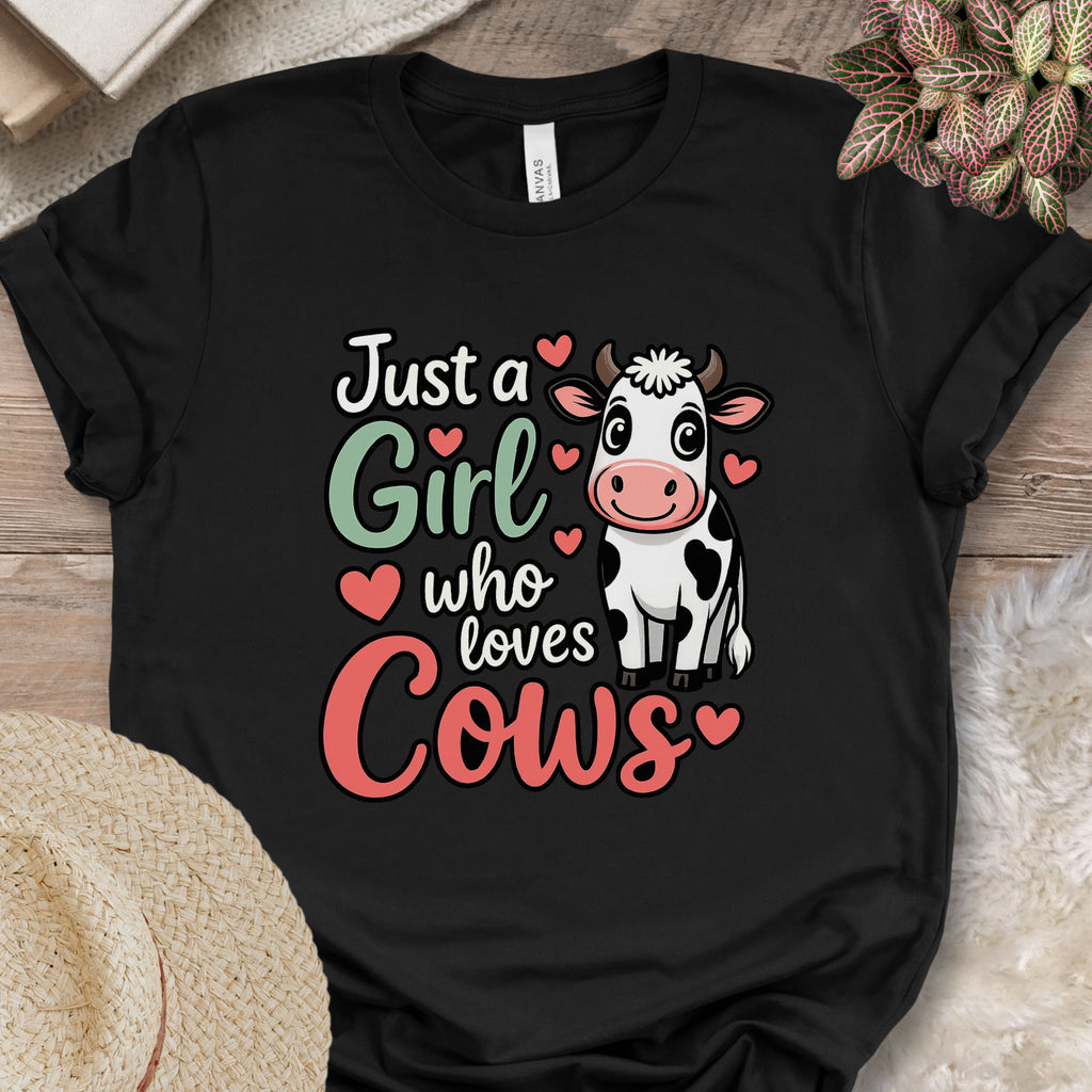 Just a Girl Who Loves Cows Kawaii Tee