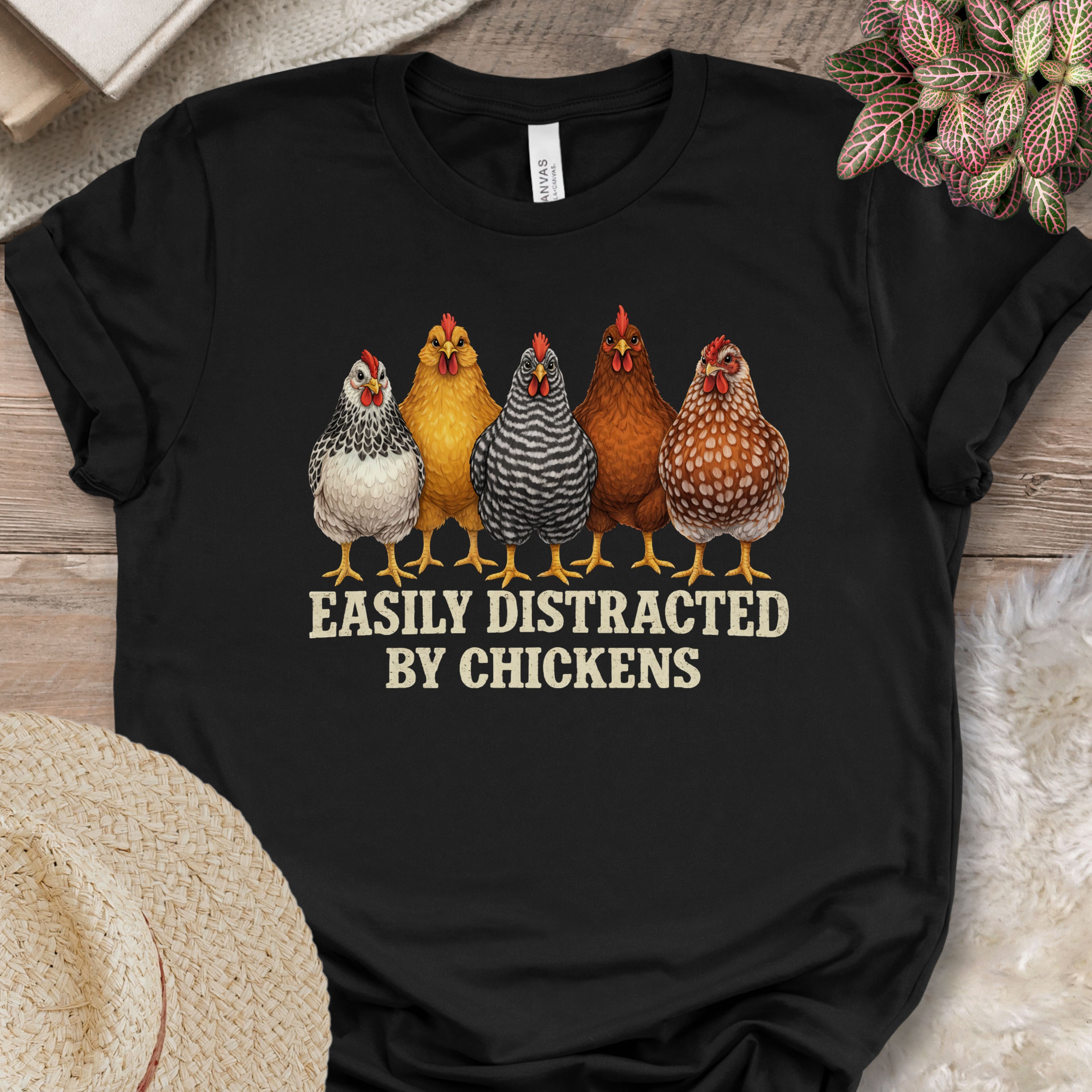 Distracted by Chickens Tee