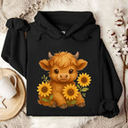 Sunflowers Cow Hoodie