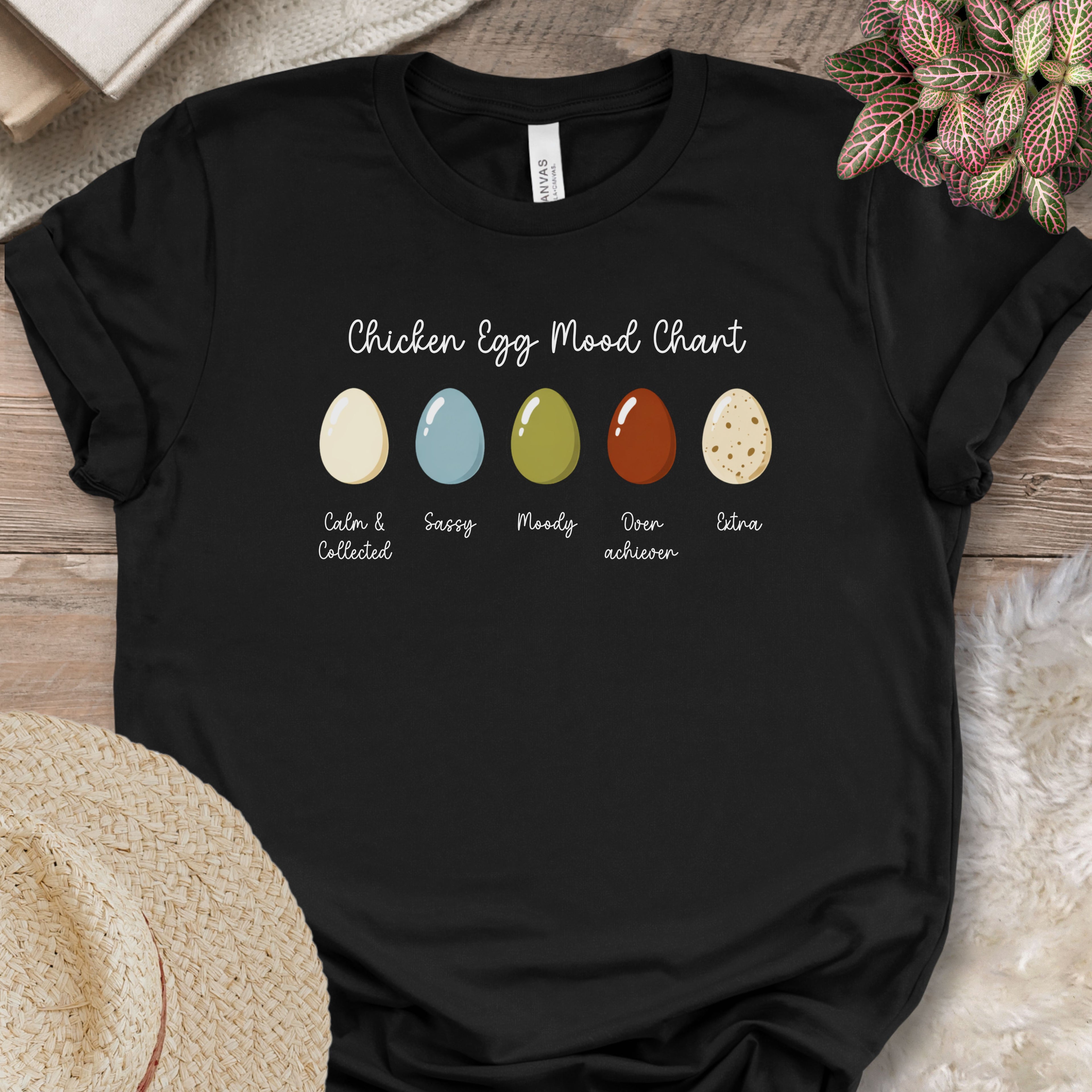 Chicken Egg Mood Chart Tee
