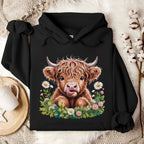 Floral Baby Cow Hoodie