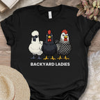 Backyard Hen Trio Illustration T-Shirt