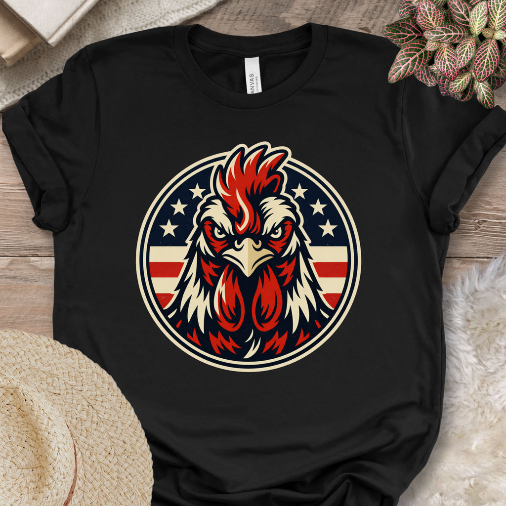 Patriotic Rooster Americana T-Shirt