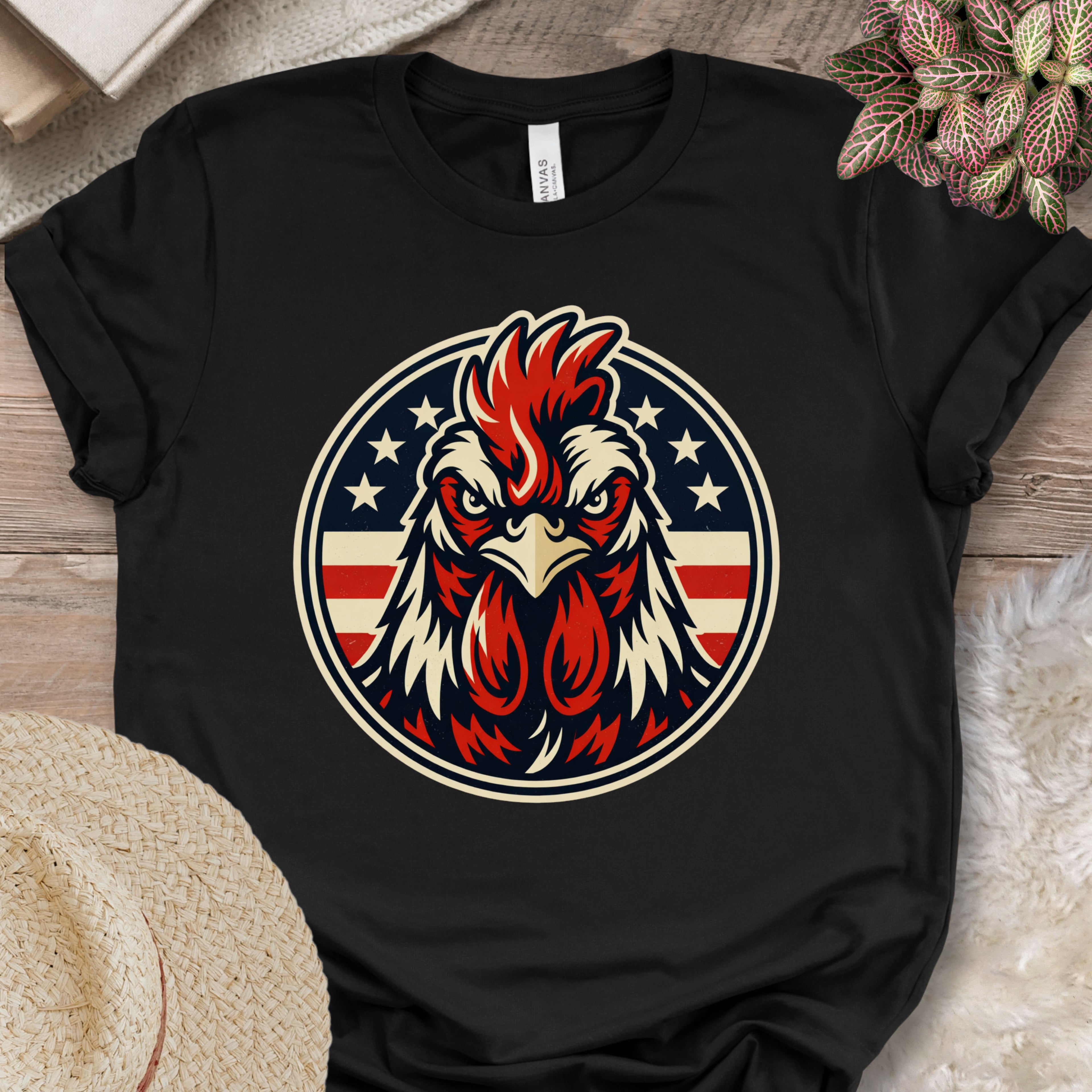 Patriotic Rooster Americana T-Shirt