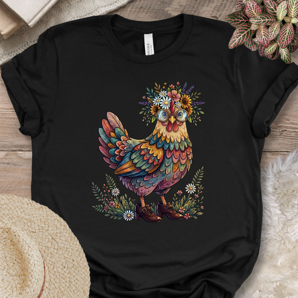 Colorful Chicken Art T-Shirt