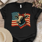 Patriotic Cow Flag Shirt