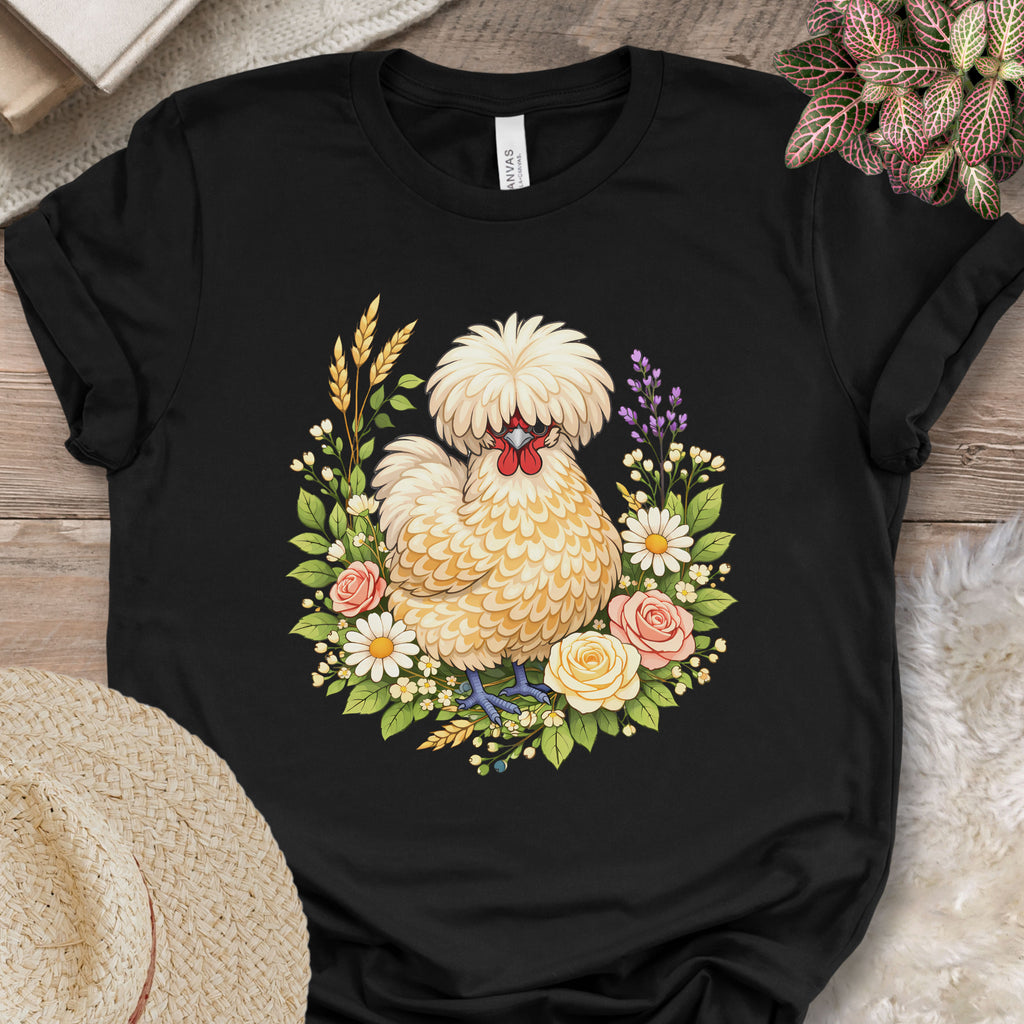 Polish Chicken Floral T-Shirt