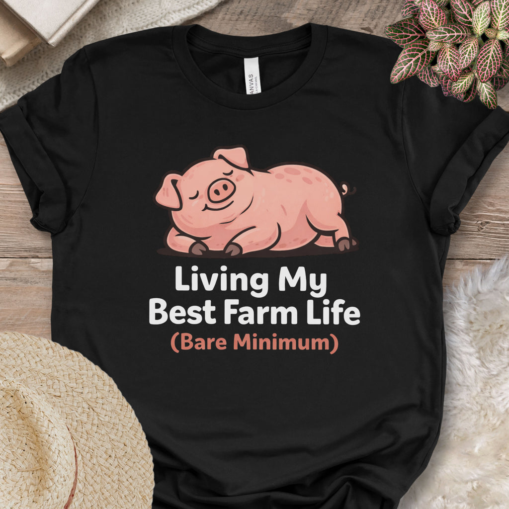 Funny Pig Farm Life Reality Tee