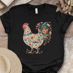 Boho Floral Chicken T-Shirt