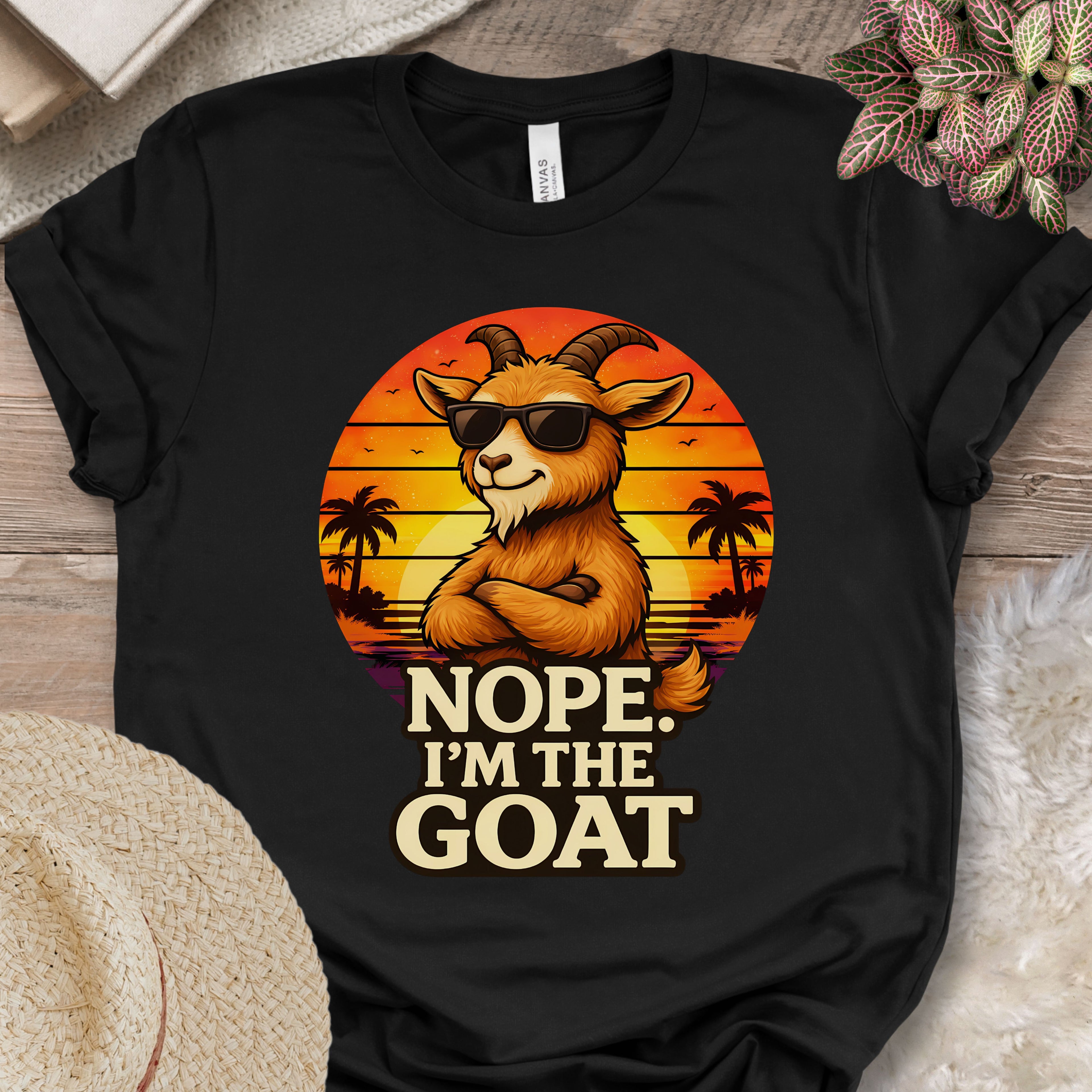 Retro Sunset Goat Tee