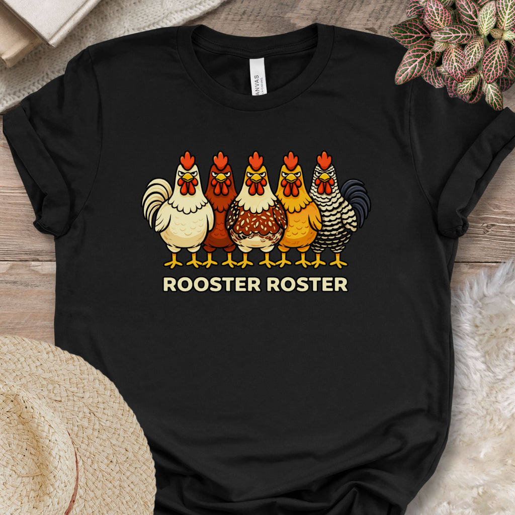 Rooster Lineup Farm Graphic T-Shirt