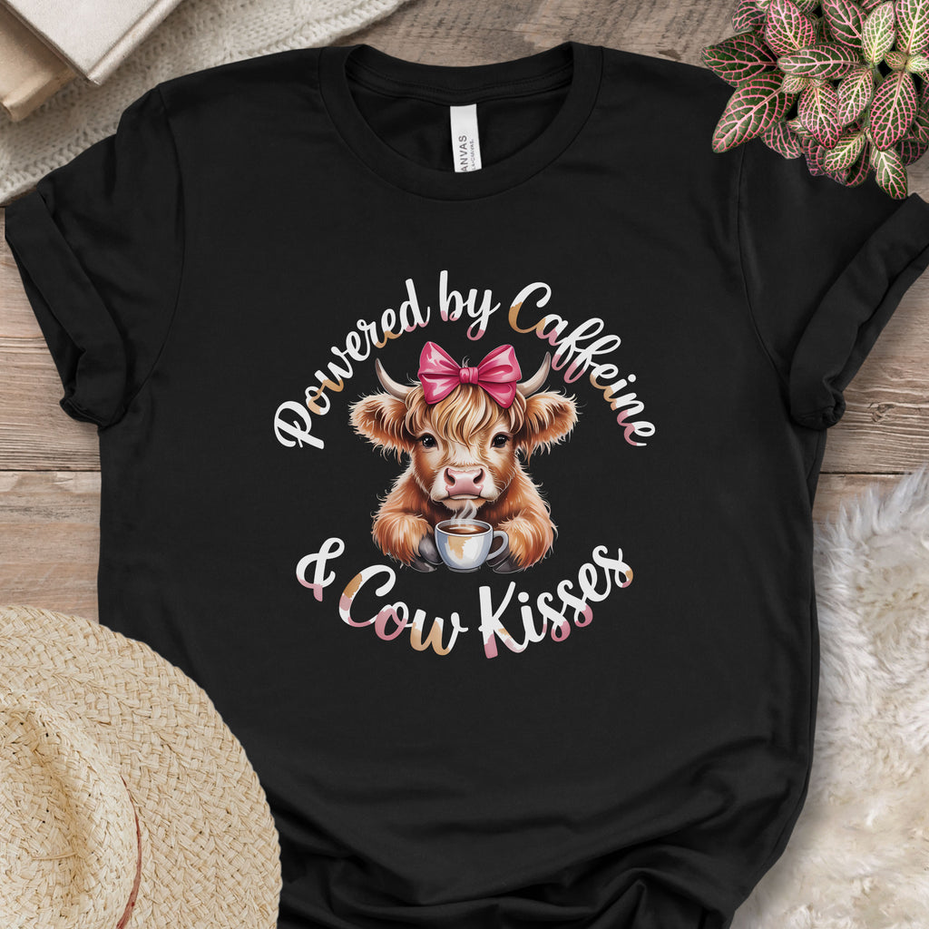Powered by Caffeine & Cow Kisses Tee