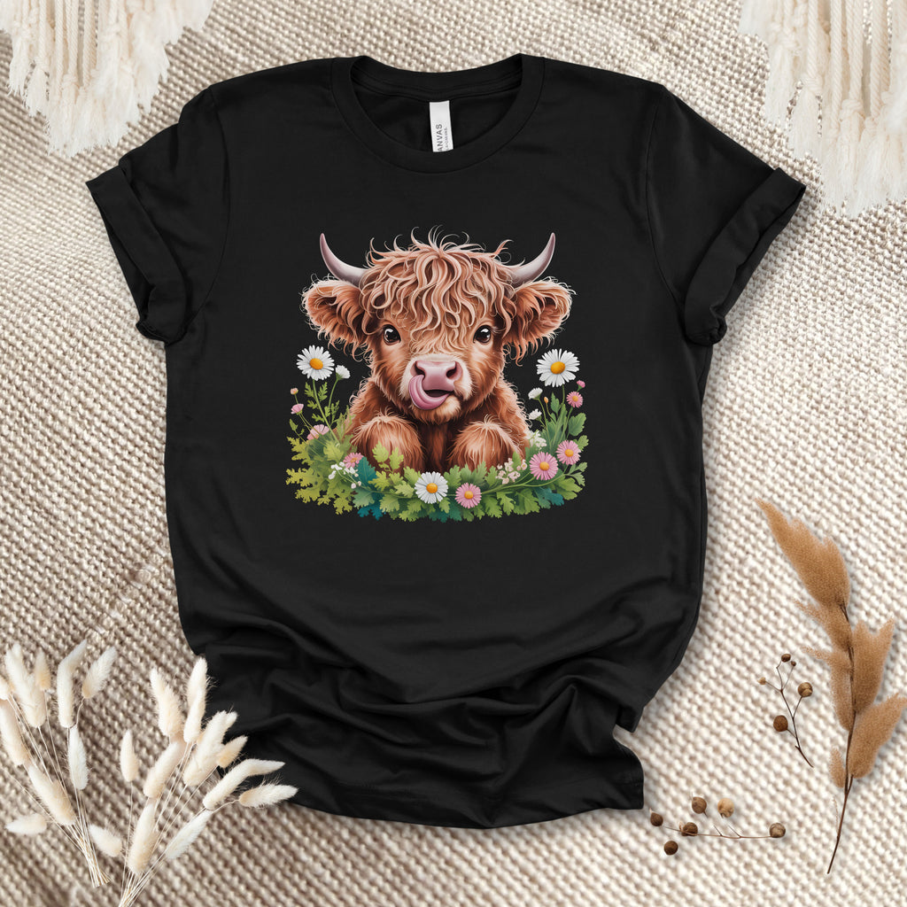 Floral Baby Cow Tee