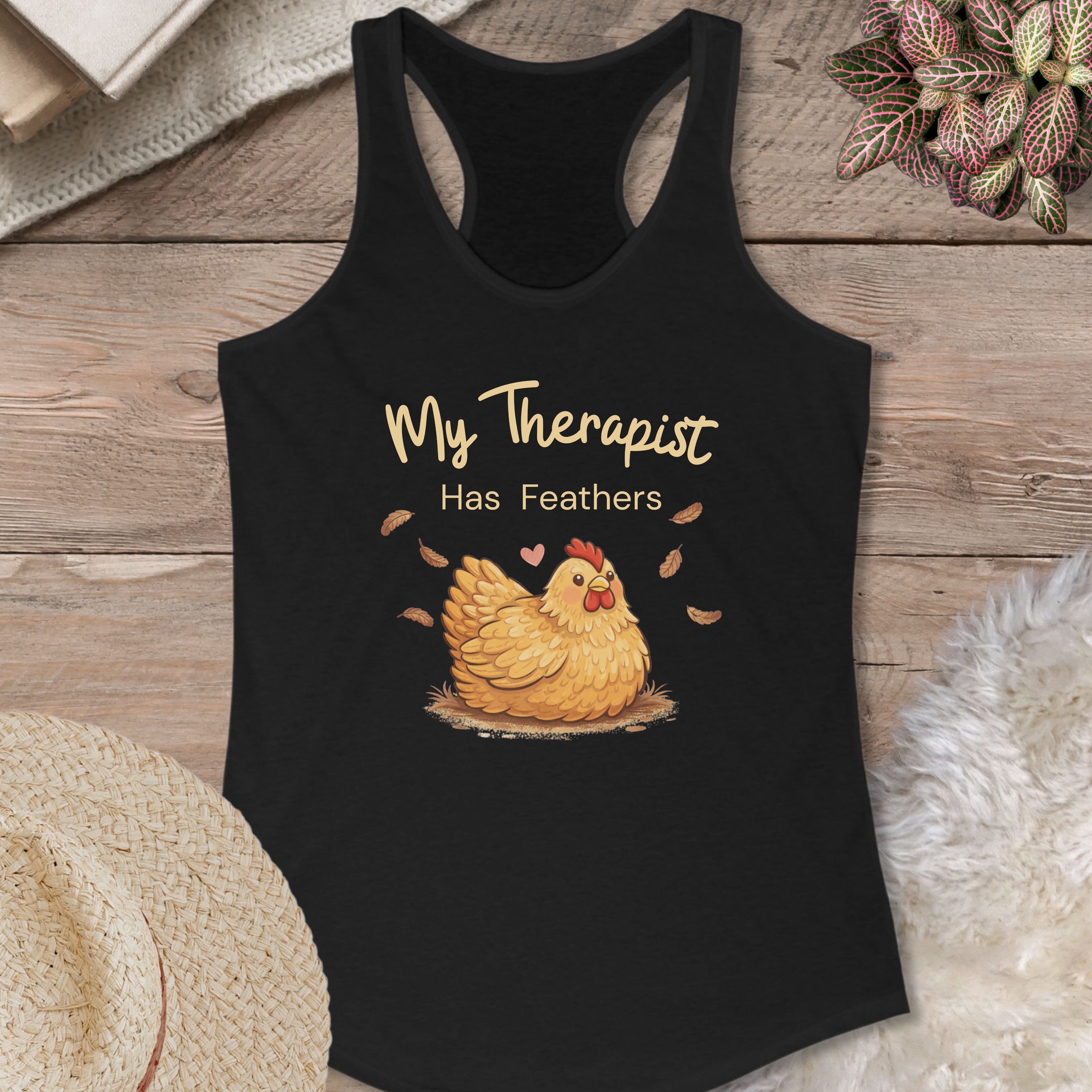 Feathered Therapist Chicken Tank Top