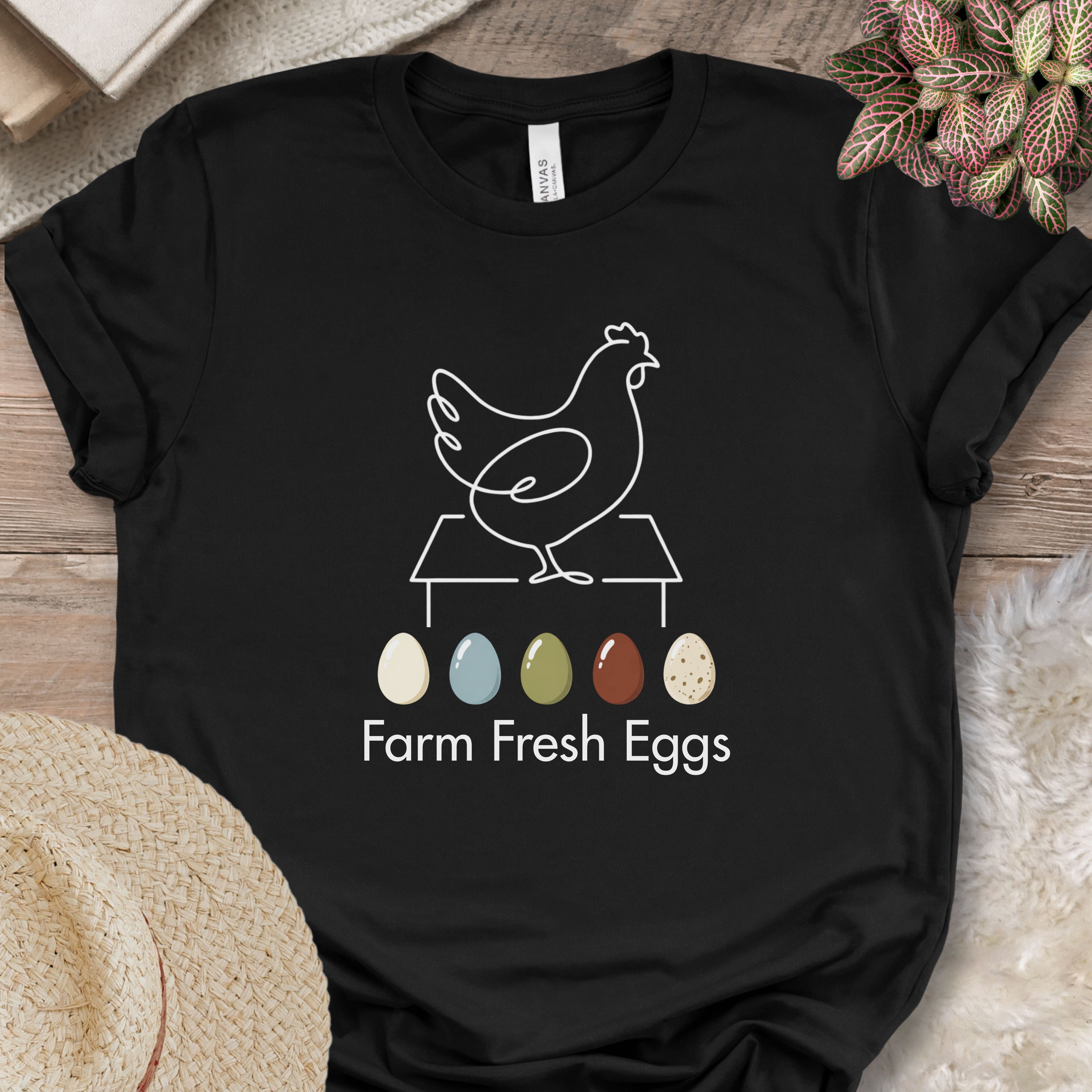Farm Fresh Eggs Chicken Tee