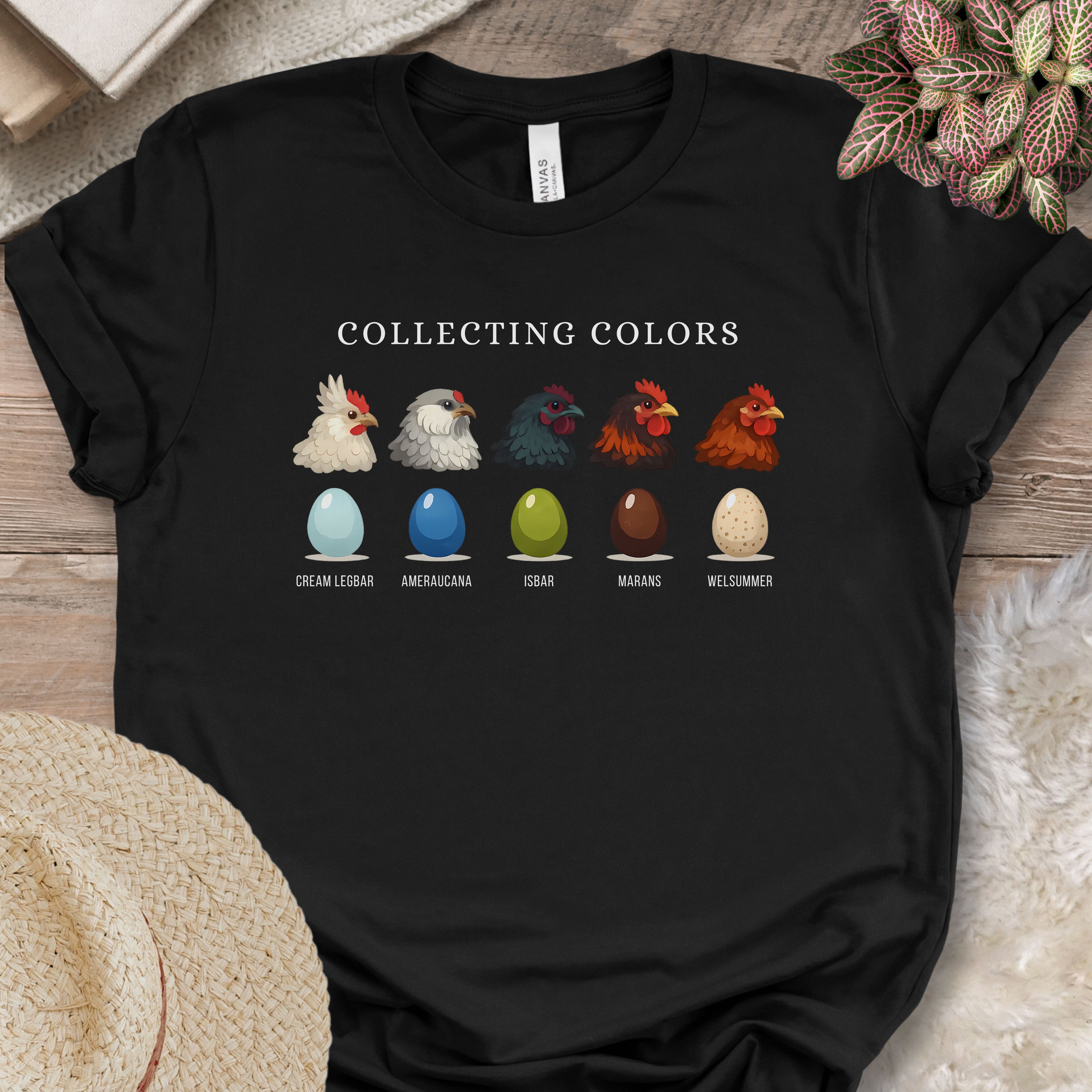 Colorful Farm Fresh Egg Chart Tee