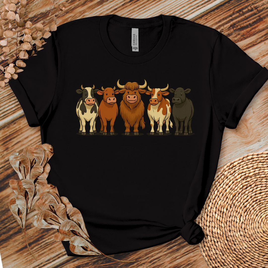Cow Crew Cartoon Farm Shirt
