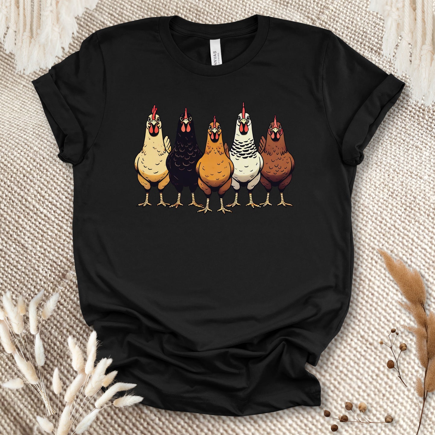 Funny Chicken Lover T-Shirt – Cute Hen Lineup Graphic Tee for Farm Moms, Backyard Flock Keepers & Country Life Fans