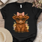 Highland Cow in Sunglasses Tee