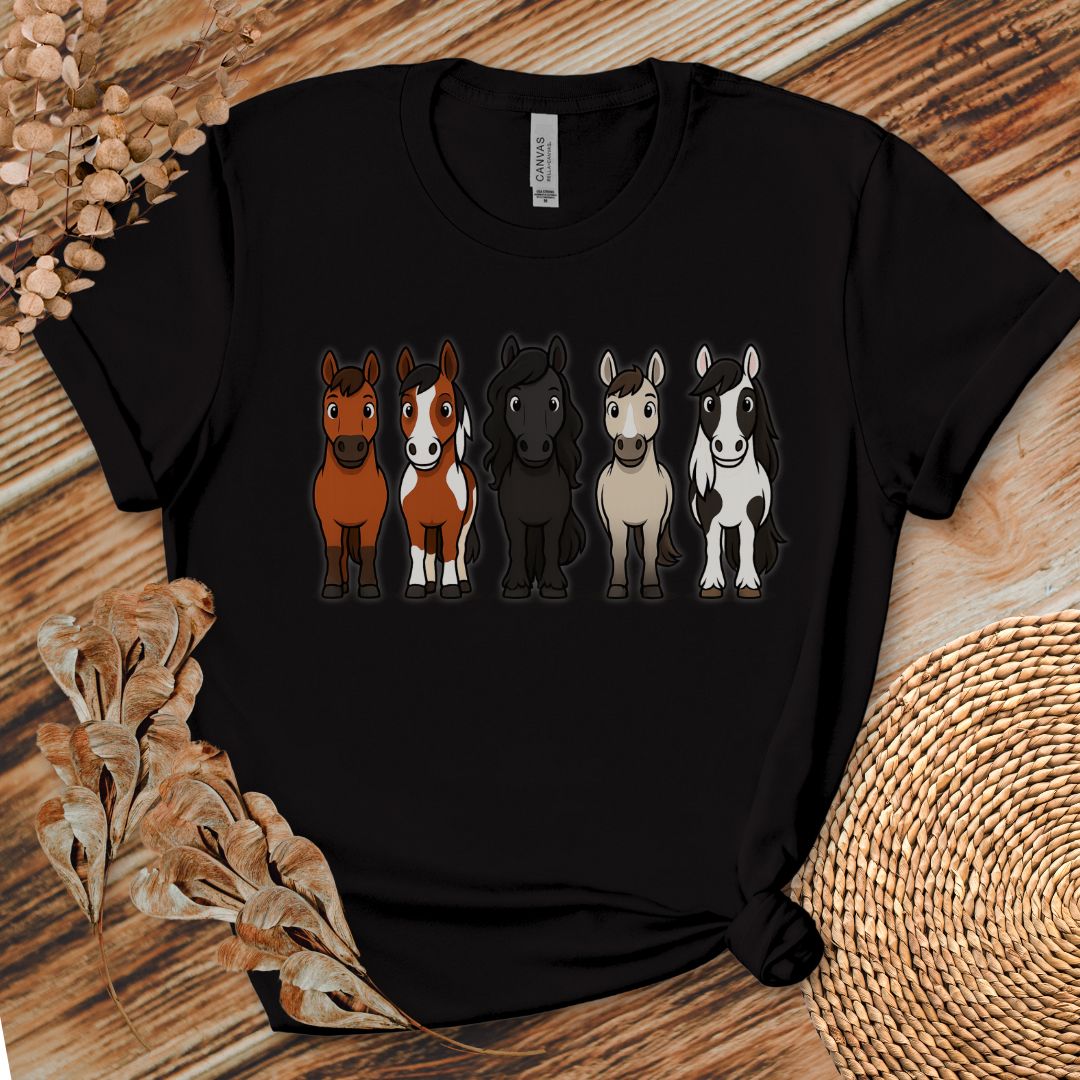 Cute Cartoon Horses Shirt
