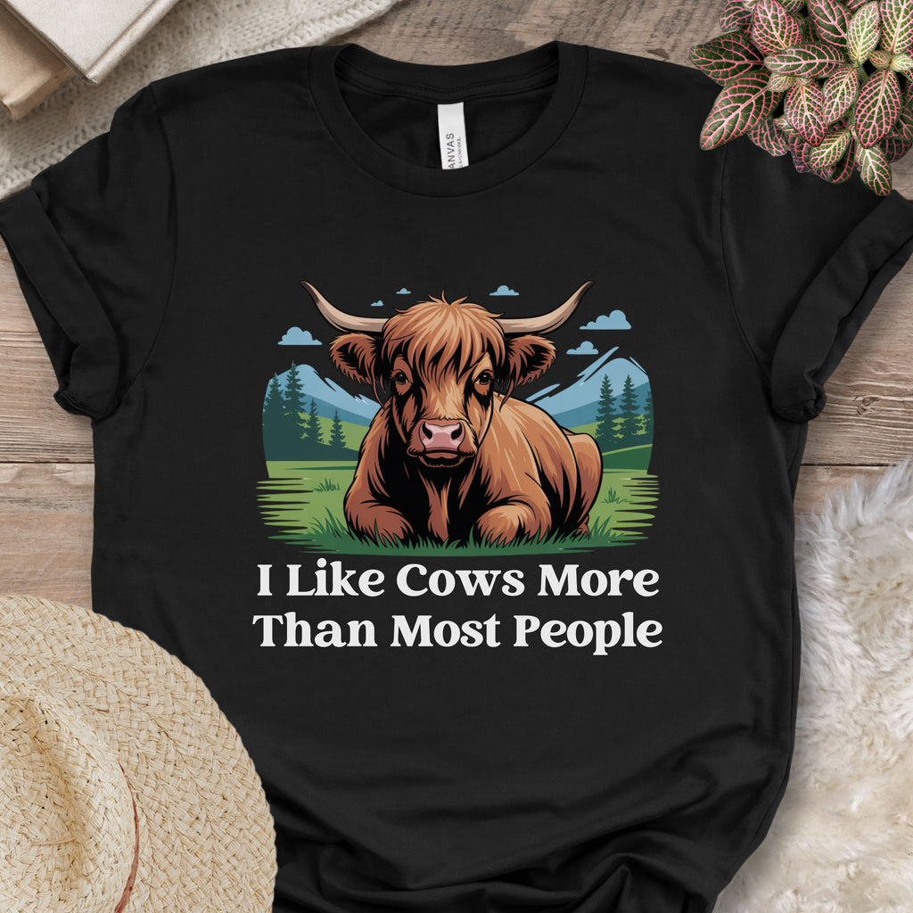 I Like Cows More Than Most People Tee