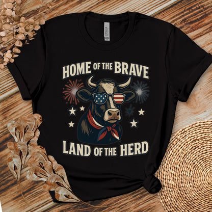 Home of the Brave Cow Shirt