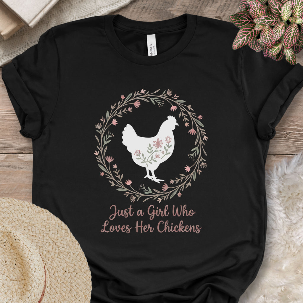 Floral Chicken Wreath Tee