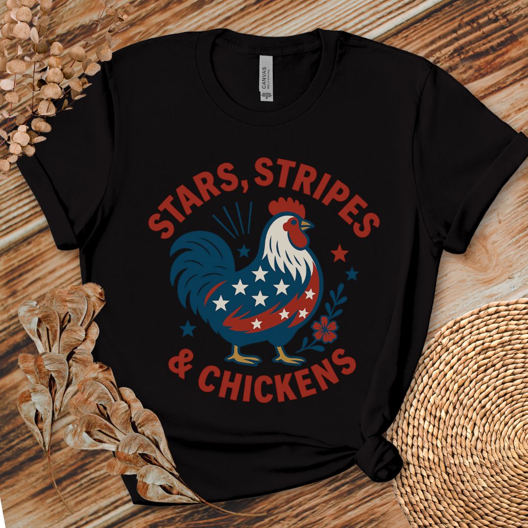 Stars Stripes Chickens Shirt