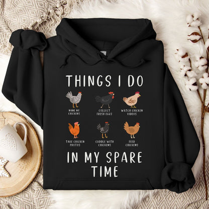 Funny Chicken Lover Hoodie – Cute Farm Life Hoodie for Backyard Chicken Owners & Poultry Moms