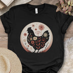 Boho Floral Chicken Silhouette Shirt