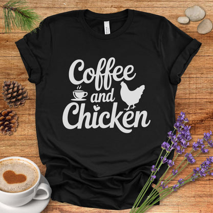 Caffeine and Chickens Tee