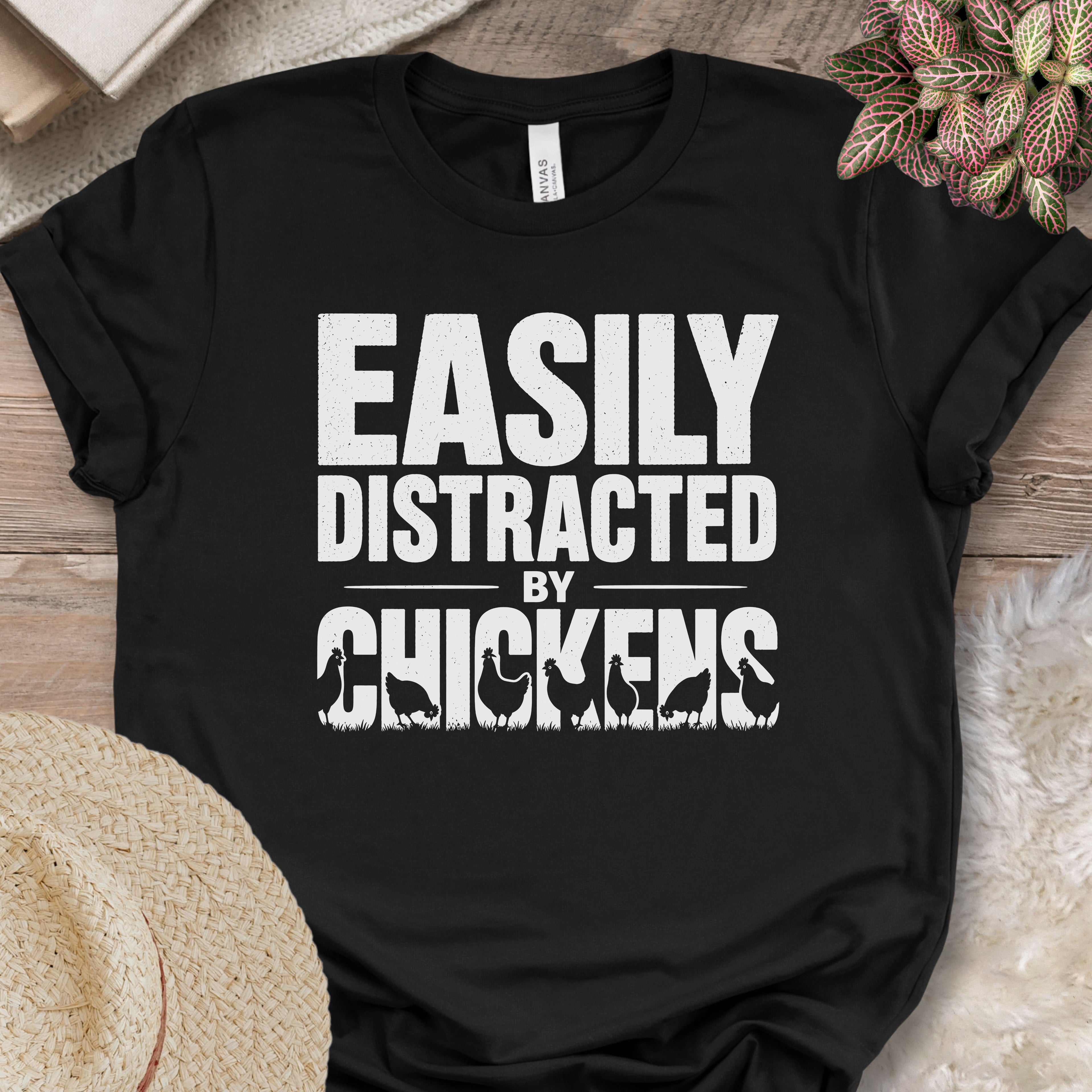Vintage Distressed Chicken Graphic Tee