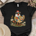 Patchwork Chicken Floral T-Shirt
