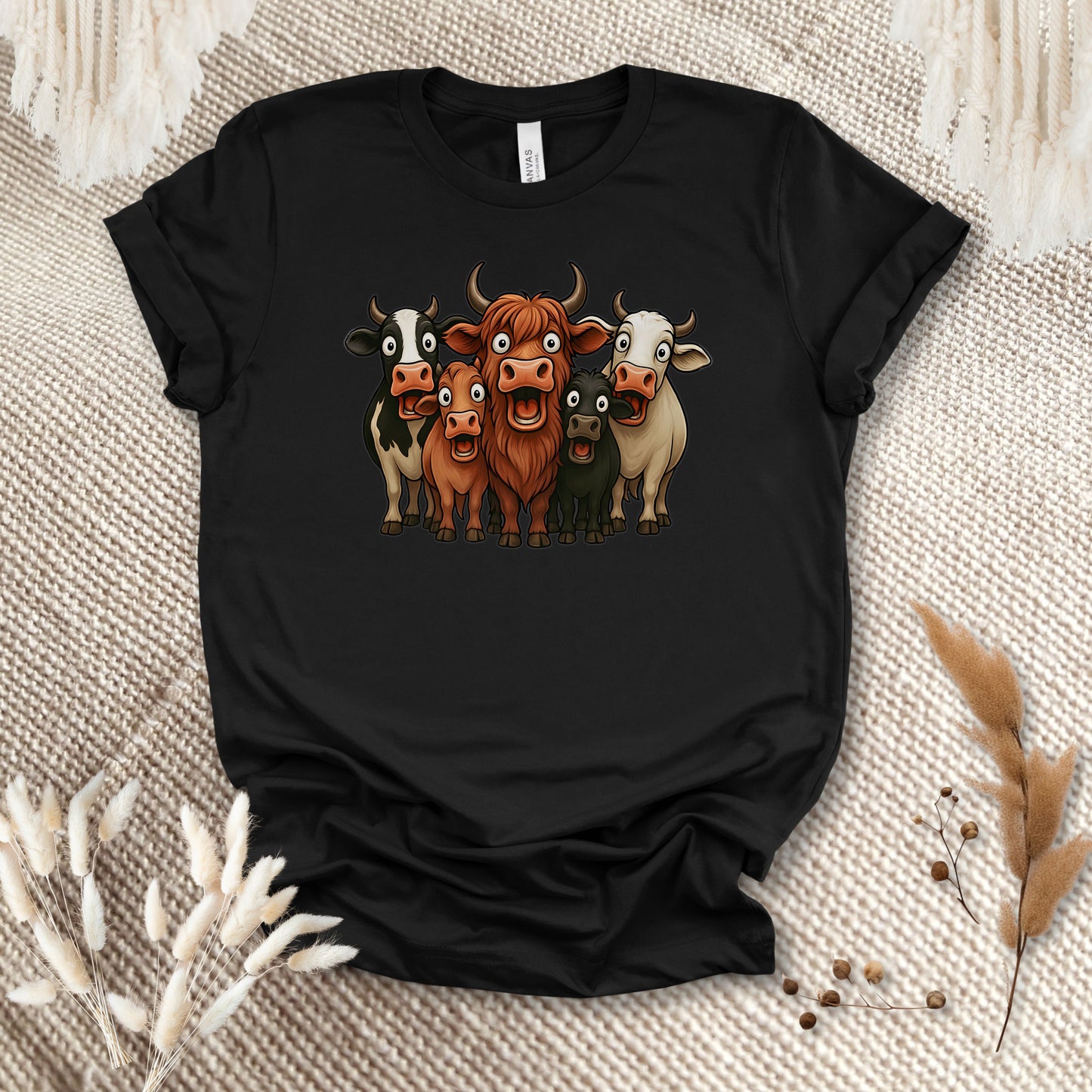 Funny Cow Lover T-Shirt – Cute Cow Lineup Tee for Farmers, Ranchers & Cow Moms