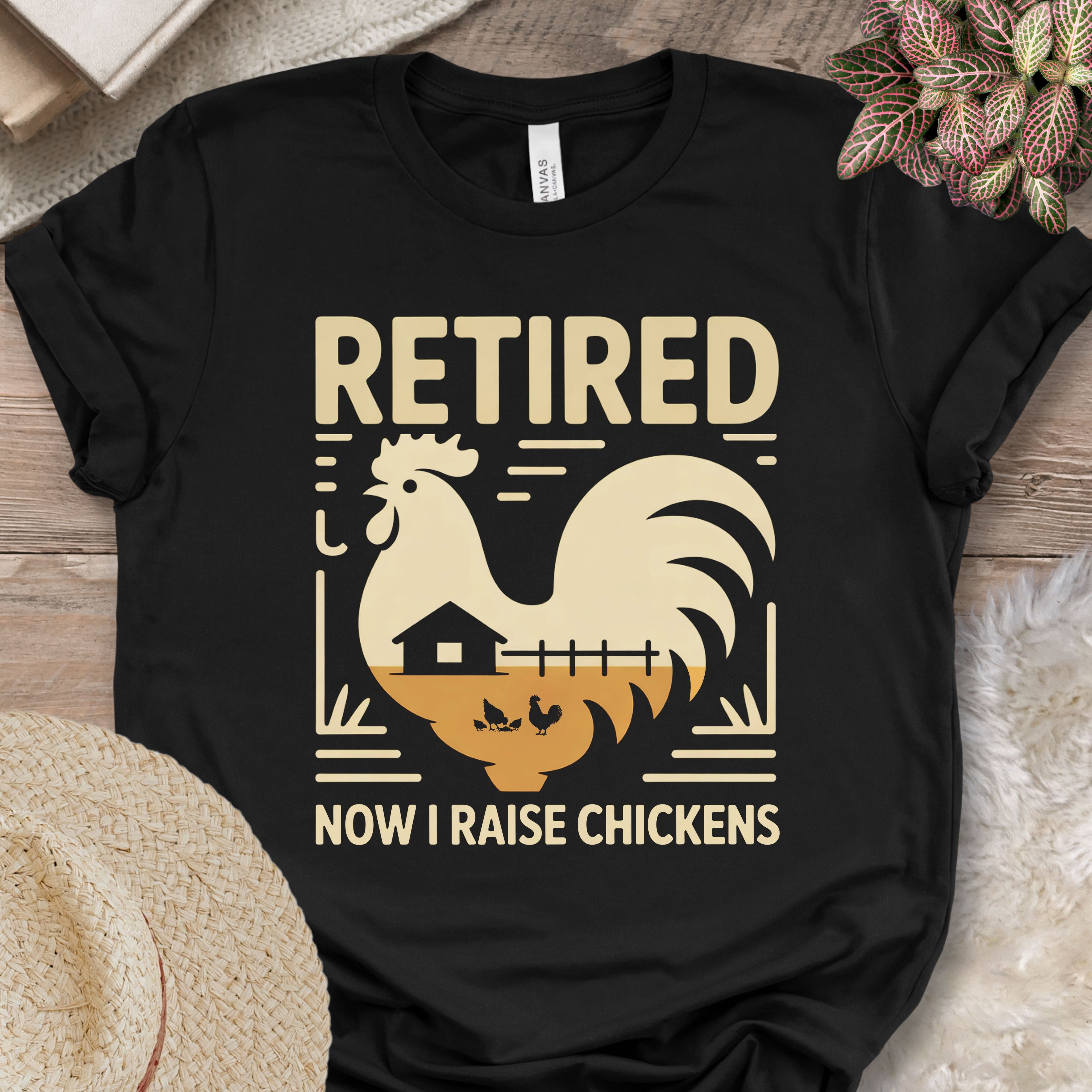 Retired Raising Chickens T-Shirt