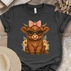 Highland Cow in Sunglasses Tee