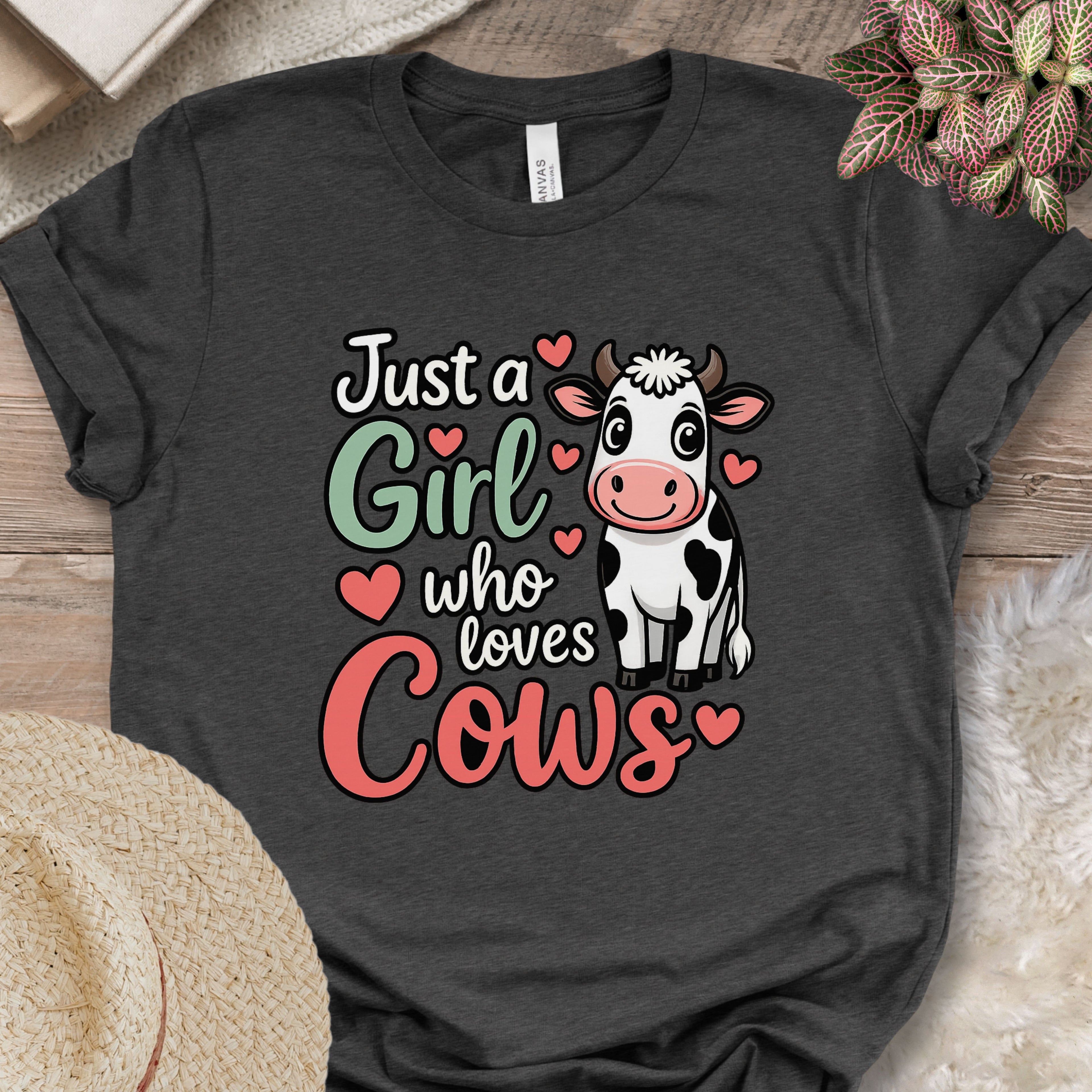 Just a Girl Who Loves Cows Kawaii Tee
