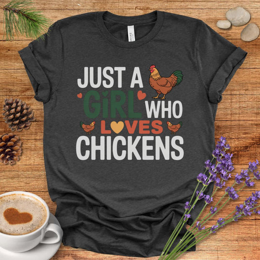 Vintage Just a Girl Chicken Tee