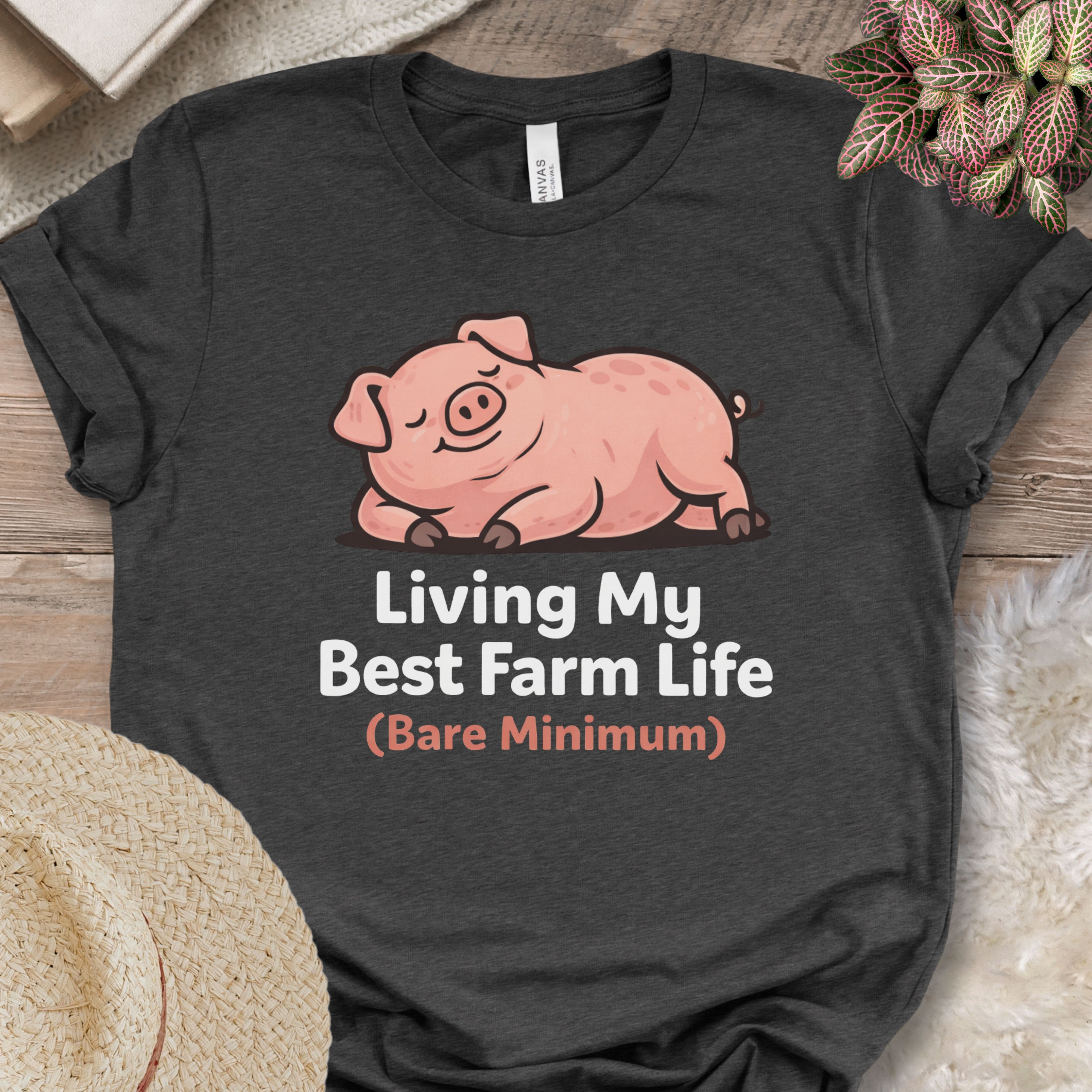 Funny Pig Farm Life Reality Tee